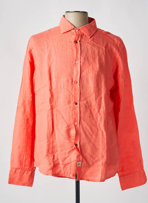 Chemise manches longues orange PANAMA pour homme