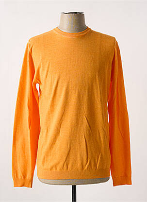 Pull stretch manches longues orange WOOL & CO homme