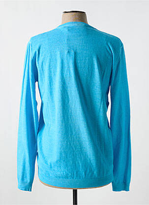 Pull stretch manches longues bleu WOOL & CO homme