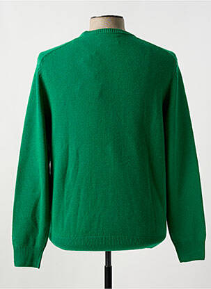 Pull tissage jacquard manches longues vert MC2 SAINT BARTH homme