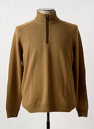 Pull stretch manches longues marron GRAN SASSO homme