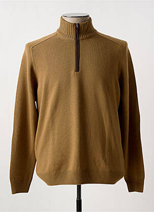 Pull stretch manches longues marron GRAN SASSO homme