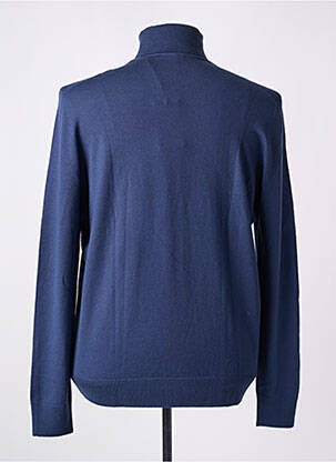 Pull col roulé coupe ajustée manches longues bleu GRAN SASSO homme