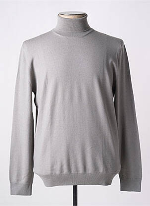 Pull col roulé coupe ajustée manches longues gris GRAN SASSO homme
