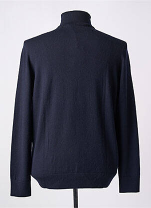 Pull col roulé coupe ajustée manches longues bleu GRAN SASSO homme