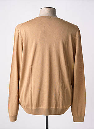 Pull col v manches longues marron HUGO BOSS homme