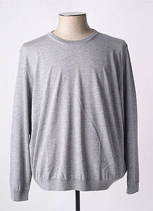 Pull col rond manches longues gris 95 homme