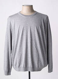 Pull col rond manches longues gris 95 homme