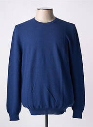 Pull col rond manches longues bleu GRAN SASSO homme