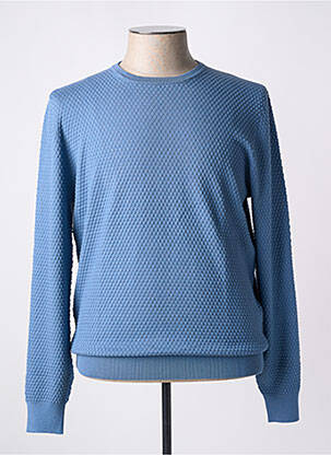 Pull col rond manches longues bleu GRAN SASSO homme