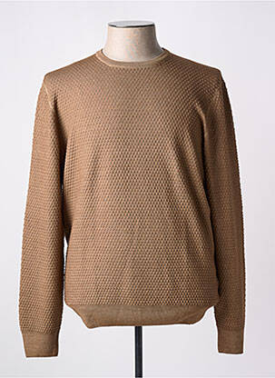 Pull col rond manches longues marron GRAN SASSO homme