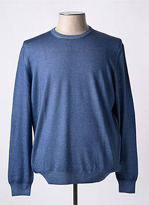 Pull col rond manches longues bleu GRAN SASSO homme