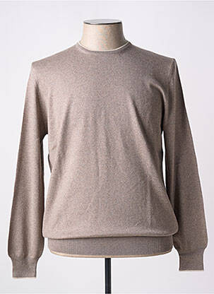 Pull col rond manches longues beige GRAN SASSO homme