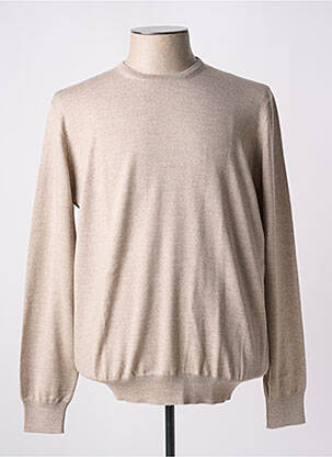 Pull col rond manches longues beige GRAN SASSO homme