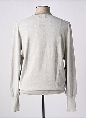 Pull col v manches longues gris GRAN SASSO homme