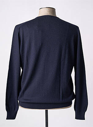 Pull col v manches longues bleu GRAN SASSO homme
