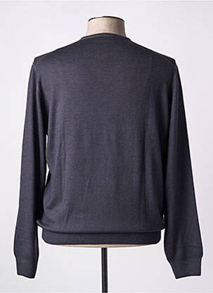 Pull col v manches longues gris GRAN SASSO homme