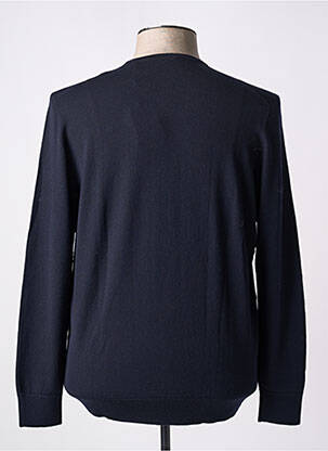 Pull col v manches longues bleu GRAN SASSO homme
