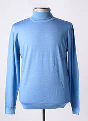 Pull col roulé bleu WOOL & CO pour homme seconde vue