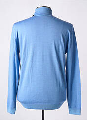 Pull col roulé bleu WOOL & CO pour homme seconde vue
