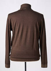 Pull col roulé marron WOOL & CO pour homme seconde vue
