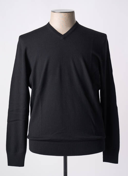 Pull col v manches longues noir GRAN SASSO homme