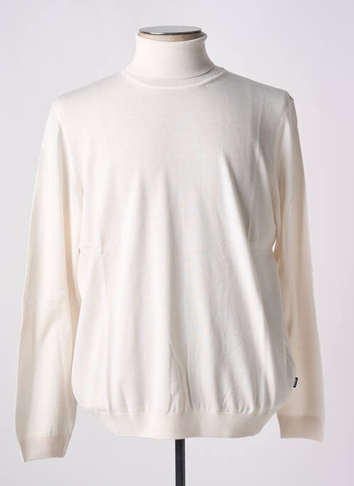 Pull col roulé blanc HUGO BOSS pour homme