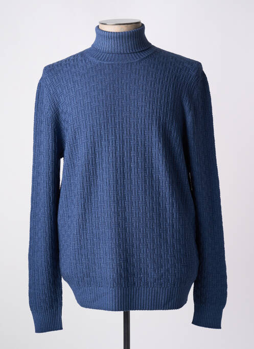 Pull col roulé bleu GRAN SASSO pour homme