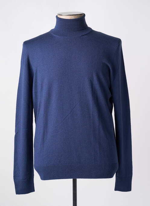 Pull col roulé bleu GRAN SASSO pour homme