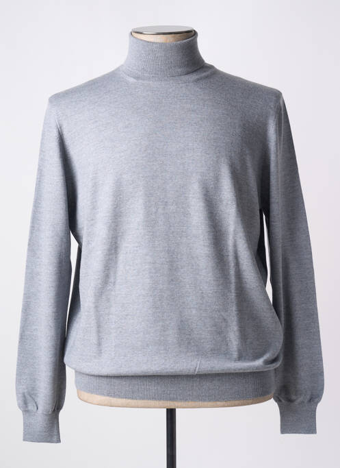 Pull col roulé gris GRAN SASSO pour homme