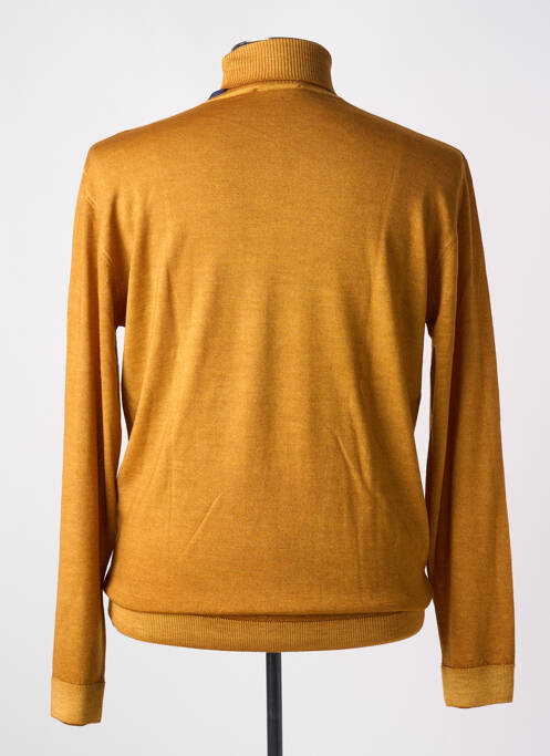 Pull col roulé jaune WOOL & CO homme