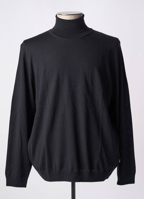 Pull col roulé noir HUGO BOSS pour homme