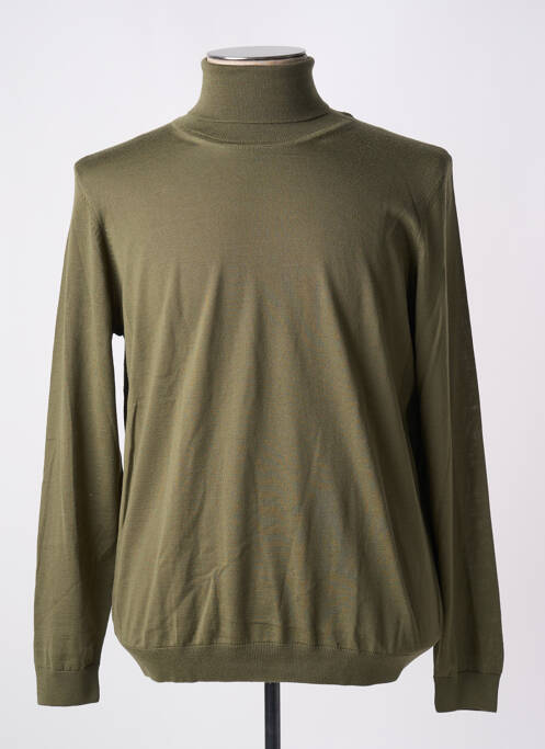 Pull col roulé vert HUGO BOSS pour homme