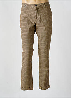 Pantalon chino tissage popeline taille normale marron MASON'S homme