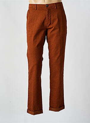 Pantalon chino tissage popeline taille normale orange MASON'S homme