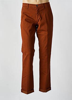Pantalon chino tissage popeline taille normale orange fonce MASON'S homme