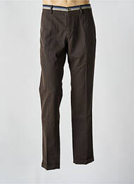 Pantalon chino tissage popeline taille normale marron fonce MASON'S homme