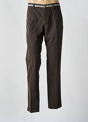 Pantalon chino tissage popeline taille normale marron fonce MASON'S homme