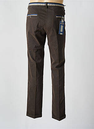 Pantalon chino tissage popeline taille normale marron fonce MASON'S homme