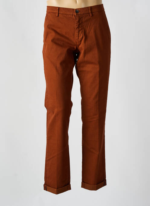 Pantalon chino tissage popeline taille normale orange fonce MASON'S homme