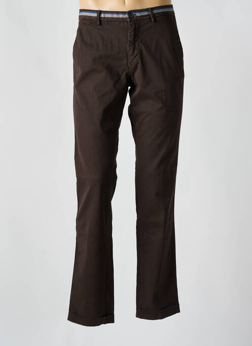 Pantalon chino tissage popeline taille normale marron MASON'S homme