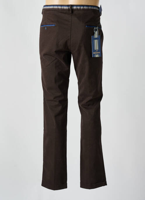Pantalon chino tissage popeline taille normale marron MASON'S homme