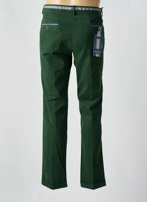 Pantalon chino tissage popeline taille normale vert MASON'S homme