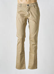Pantalon slim fermeture zippée sous rabat boutonné beige MASON'S homme