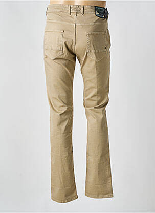 Pantalon slim fermeture zippée sous rabat boutonné beige MASON'S homme