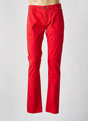 Pantalon slim fermeture zippée sous rabat boutonné rouge TRAMAROSSA homme