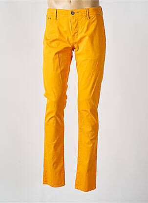 Pantalon slim fermeture zippée sous rabat boutonné jaune TRAMAROSSA homme