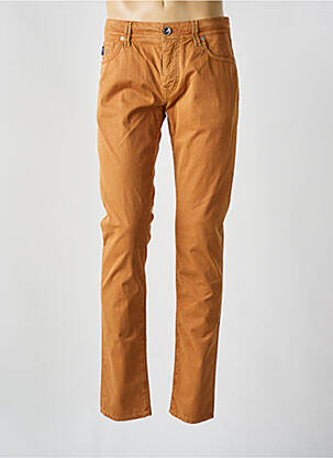 Pantalon slim fermeture zippée sous rabat boutonné beige TRAMAROSSA homme