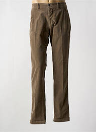 Pantalon droit fermeture zippée sous rabat boutonné beige MASON'S femme