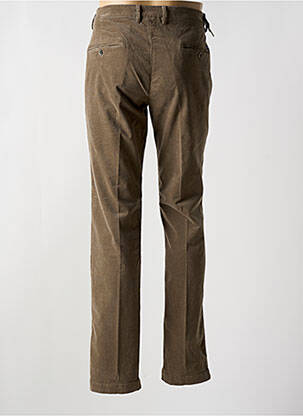 Pantalon droit fermeture zippée sous rabat boutonné beige MASON'S femme
